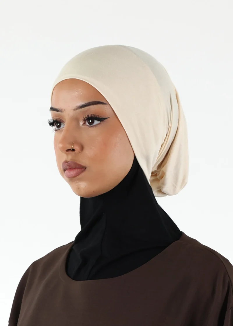Jersey closed-cap underscarf - Soft Viscose - Meringue Yellow - Image 3