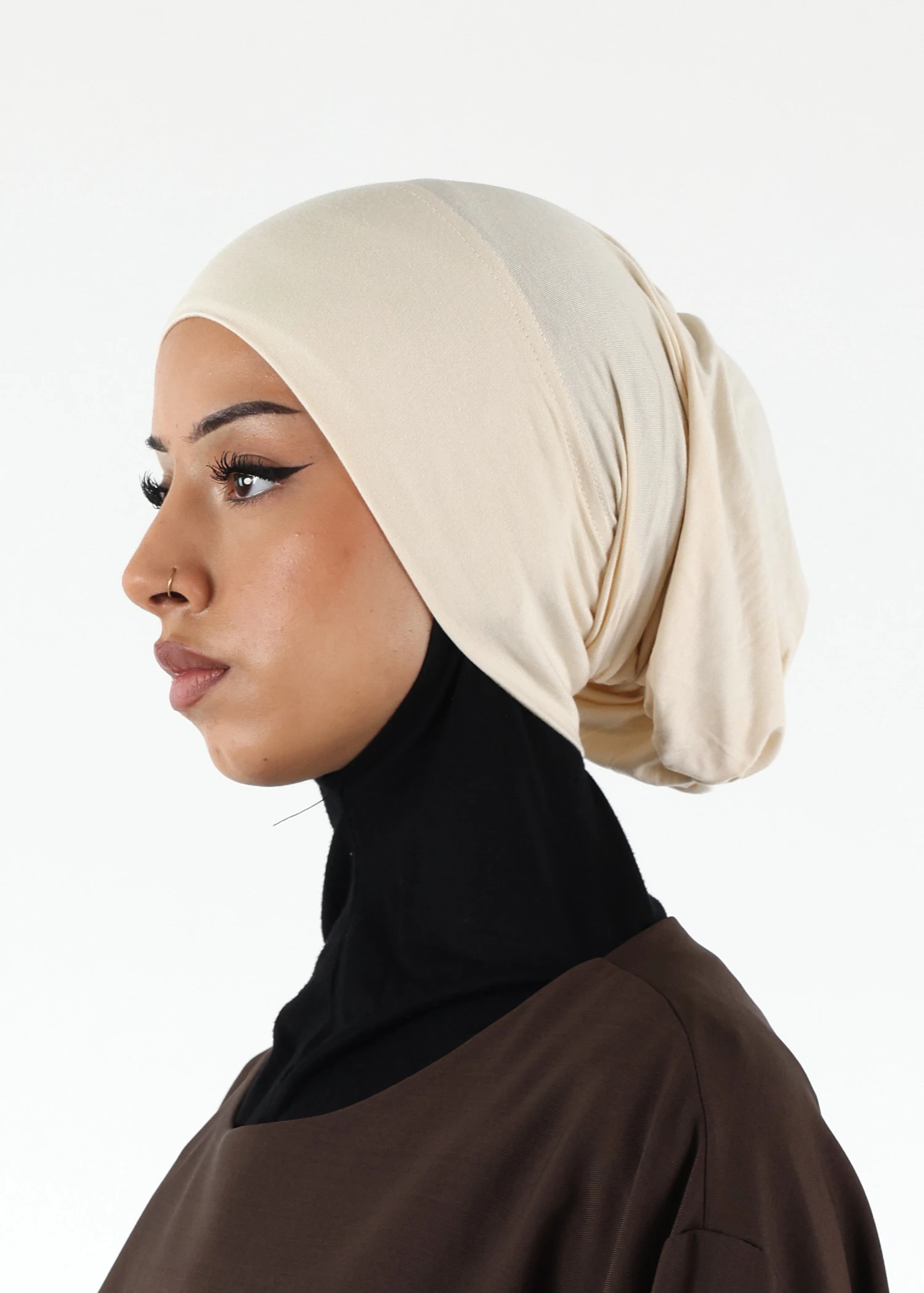 Jersey closed-cap underscarf - Soft Viscose - Meringue Yellow