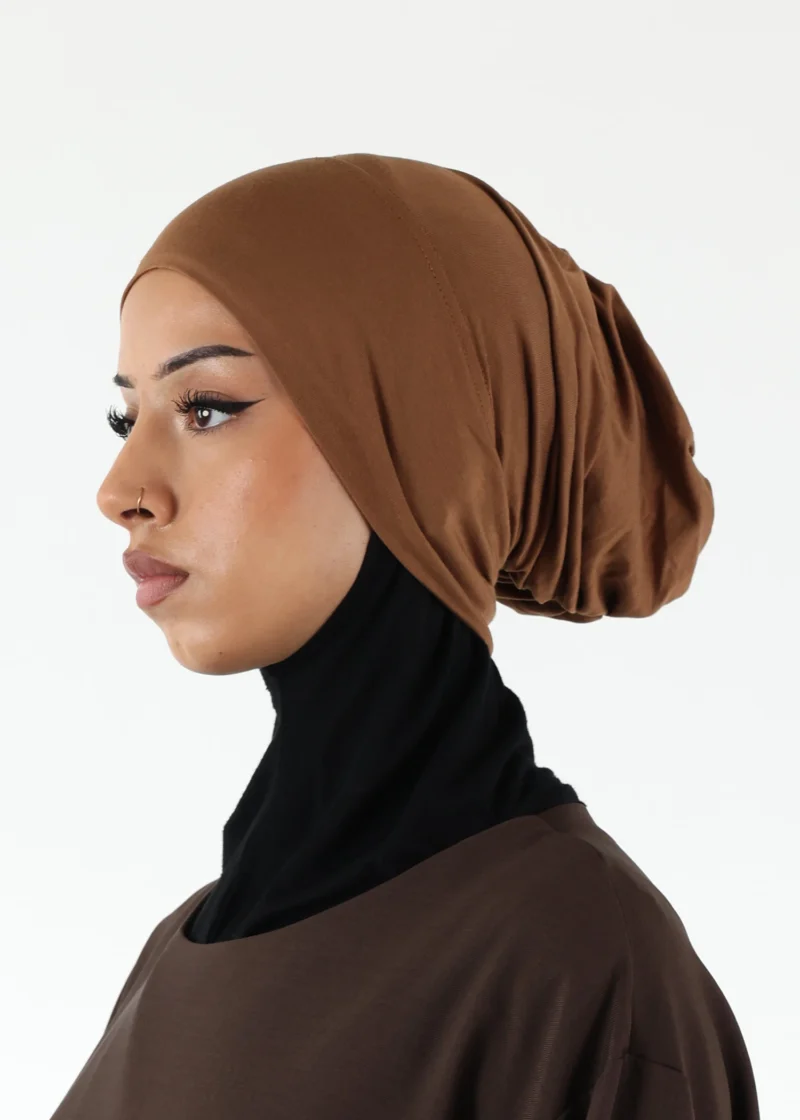 Jersey closed-cap underscarf - Soft Viscose - Mocha