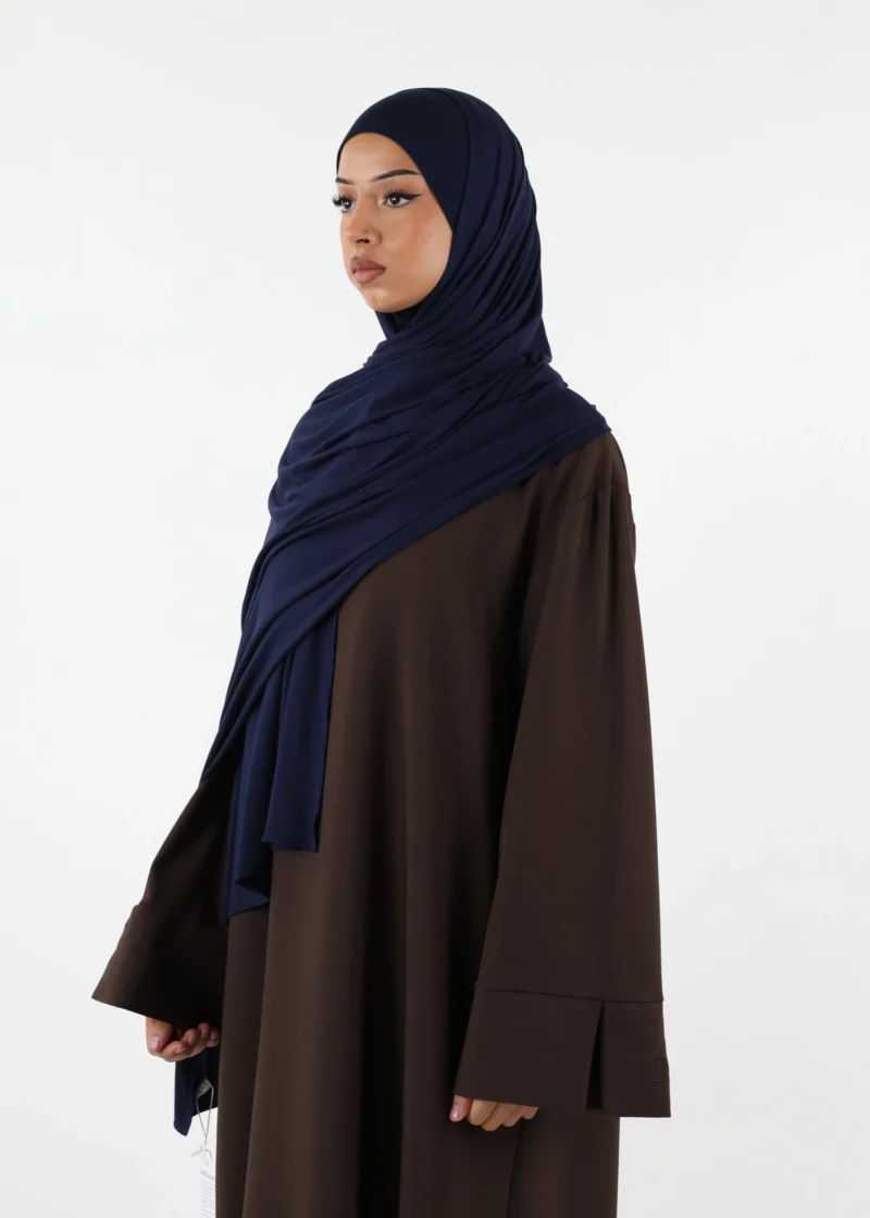 Jersey closed-cap underscarf - Soft Viscose - Navy - Image 3