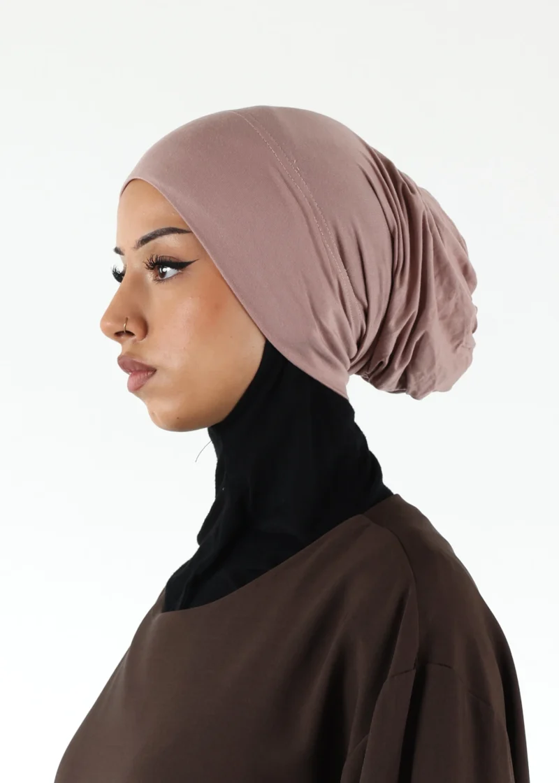 Jersey closed-cap underscarf - Soft Viscose - Purple Taupe