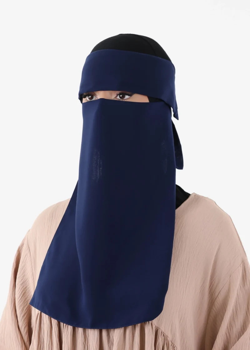 Alternative view of Niqab Khimar Set Cap Full Coverage - Navy