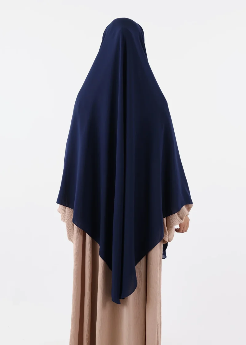 Niqab Khimar Set Cap Full Coverage - Navy - Image 7