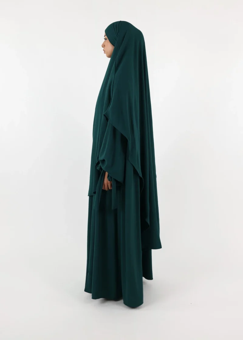 ABAYA and KHIMAR Set Ruqayya - Dark Green - Image 5