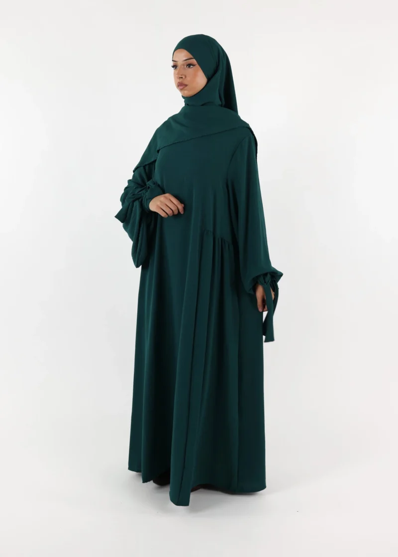 ABAYA and KHIMAR Set Ruqayya - Dark Green - Image 4