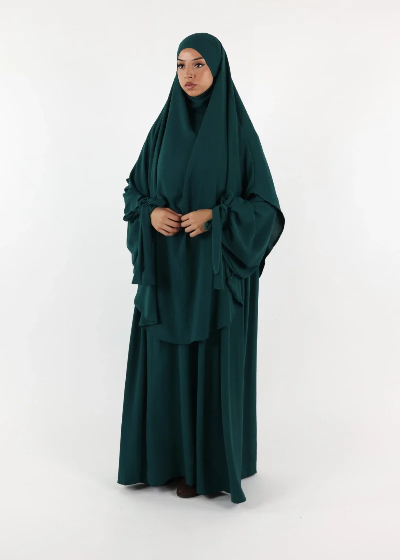 ABAYA and KHIMAR Set Ruqayya - Dark Green