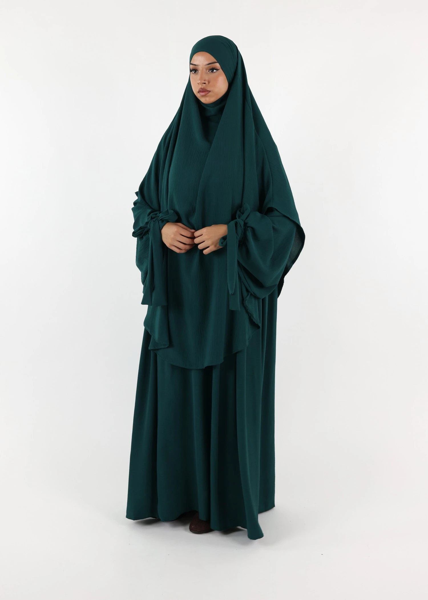 ABAYA and KHIMAR Set Ruqayya - Dark Green