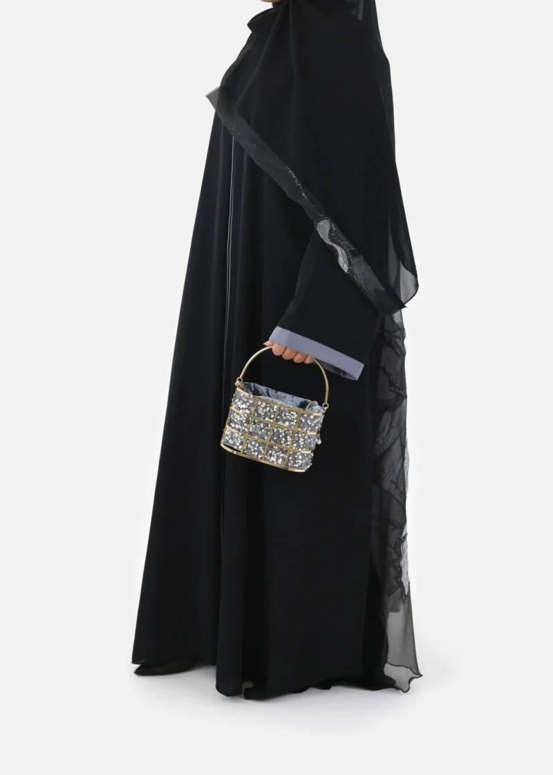 Alternative view of Floral Cascade Abaya