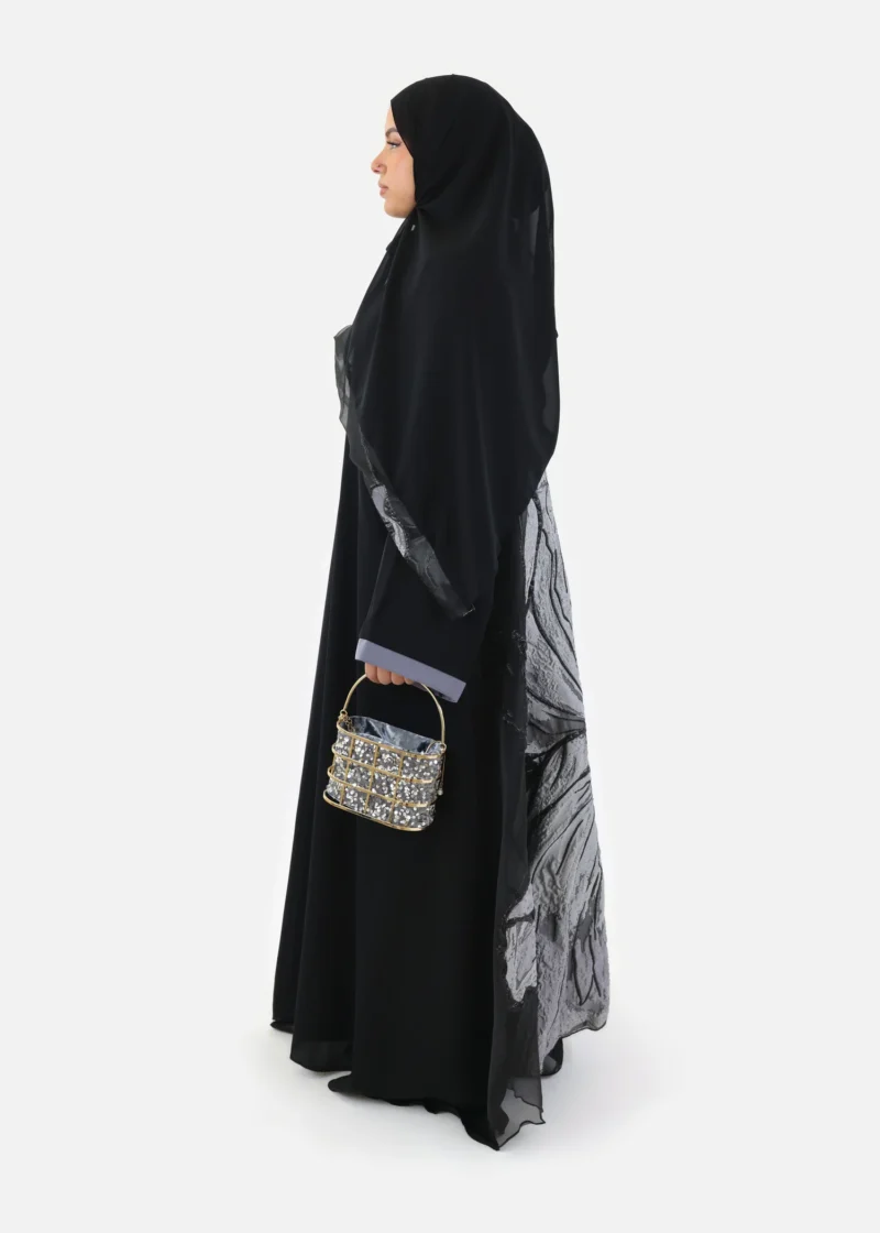 Floral Cascade Abaya - Image 5