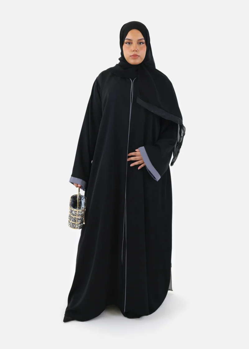 Floral Cascade Abaya - Image 3