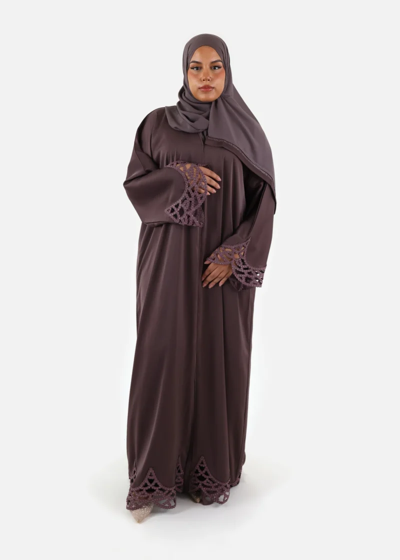 Alternative view of Sculpted Bloom Abaya