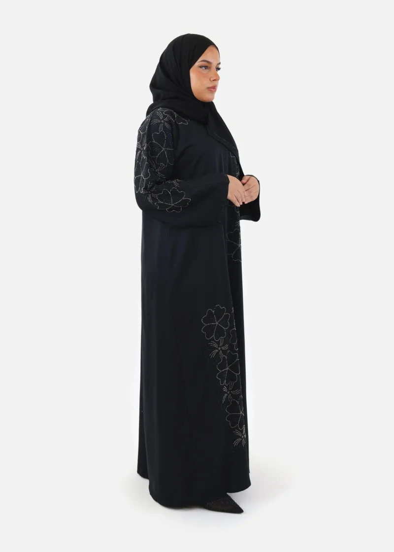 Starlit Floral Abaya - Image 4