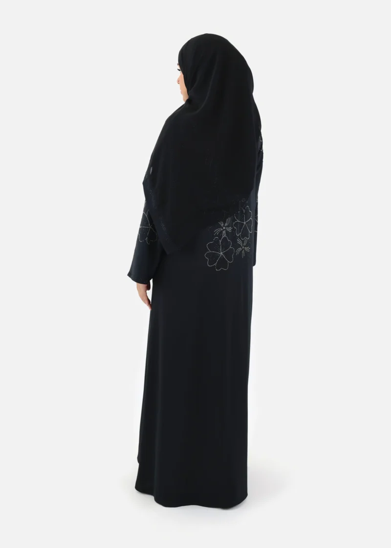 Starlit Floral Abaya - Image 3