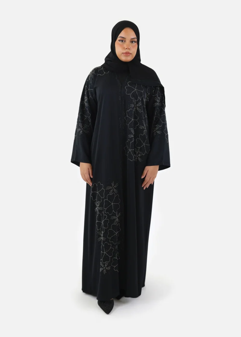 Alternative view of Starlit Floral Abaya