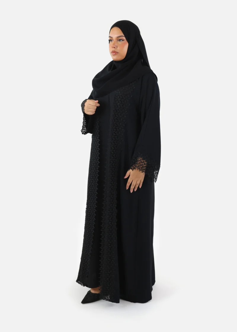 Floral Grace Abaya Kimono Set - Image 11