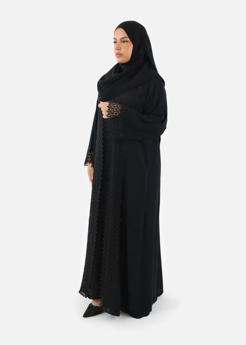 Floral Grace Abaya Kimono Set - Image 10