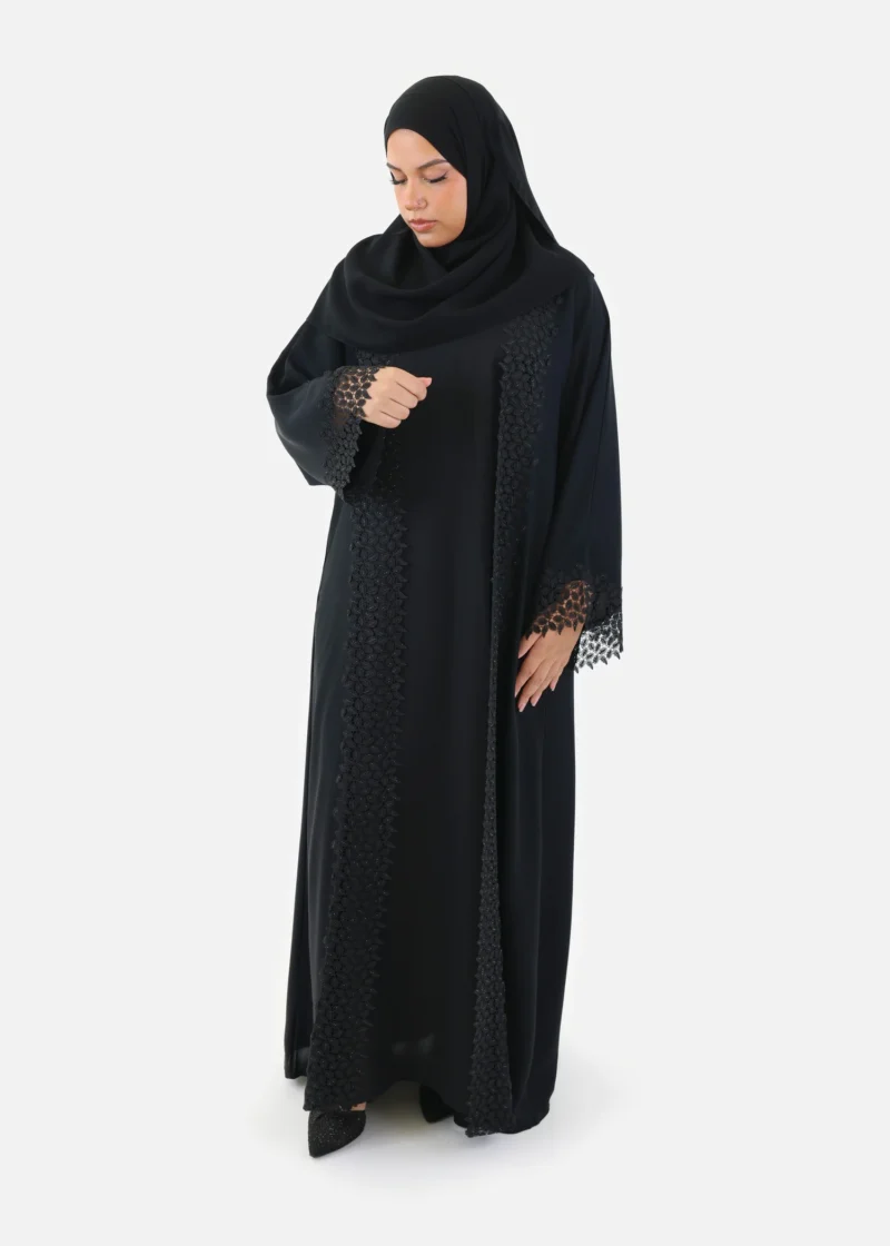 Floral Grace Abaya Kimono Set - Image 8