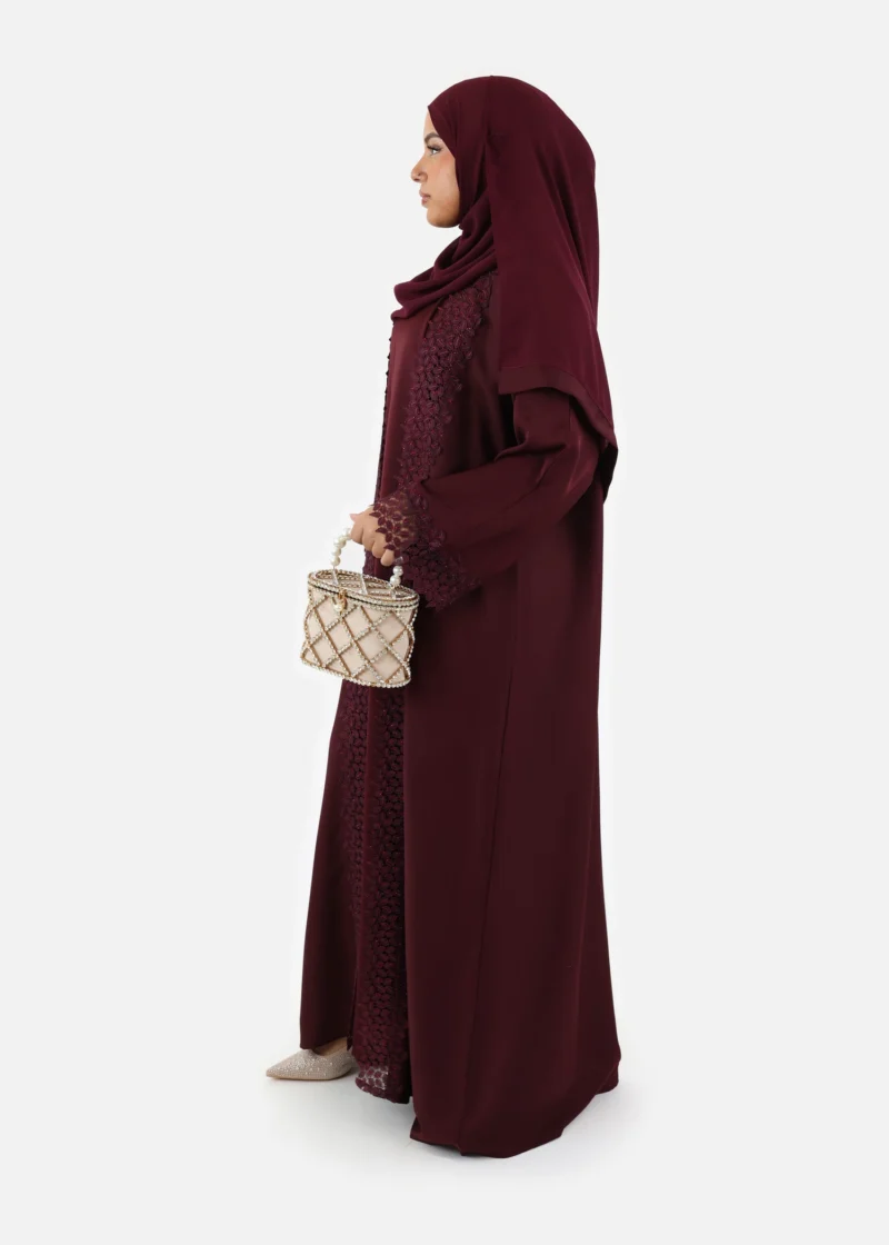 Floral Grace Abaya Kimono Set - Image 4