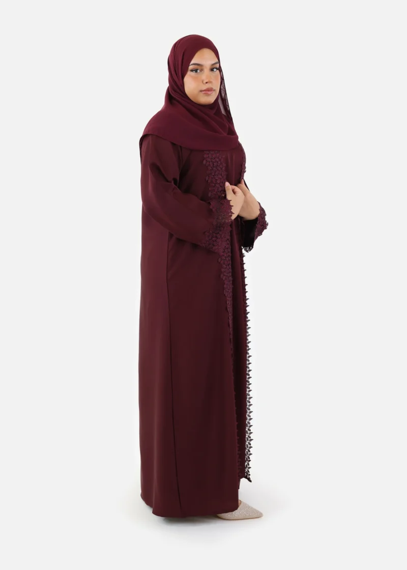 Alternative view of Floral Grace Abaya Kimono Set