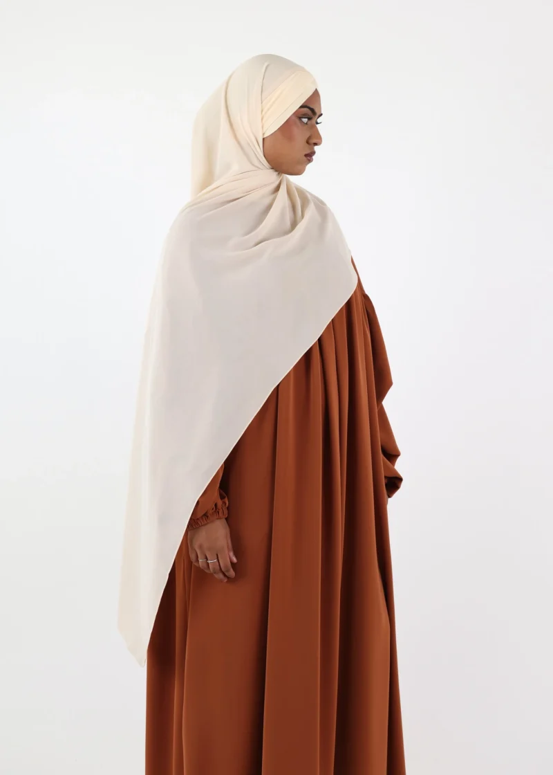 Chiffon with Jersey Cap Instant Hijab - Beige