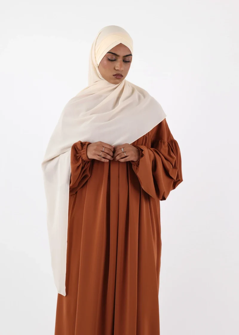 Alternative view of Chiffon with Jersey Cap Instant Hijab - Beige