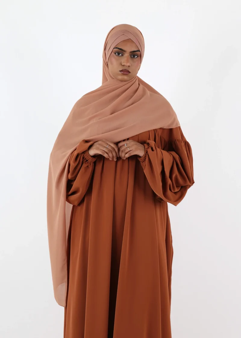 Alternative view of Chiffon with Jersey Cap Instant Hijab - Caramel