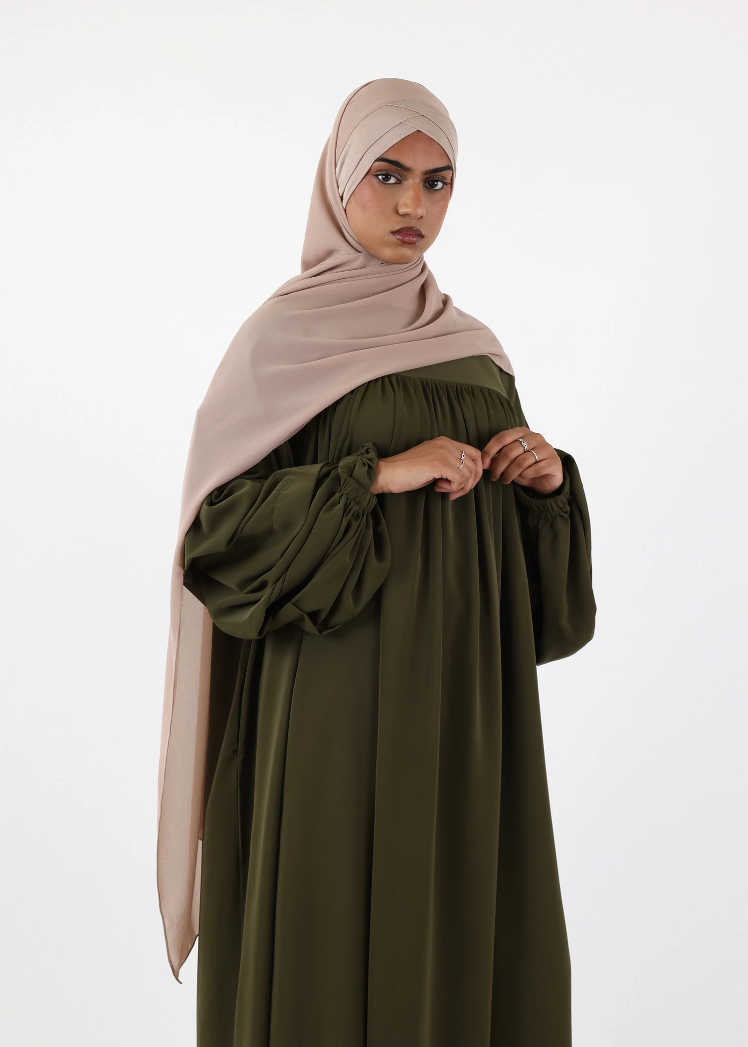 Chiffon with Jersey Cap Instant Hijab - Taupe