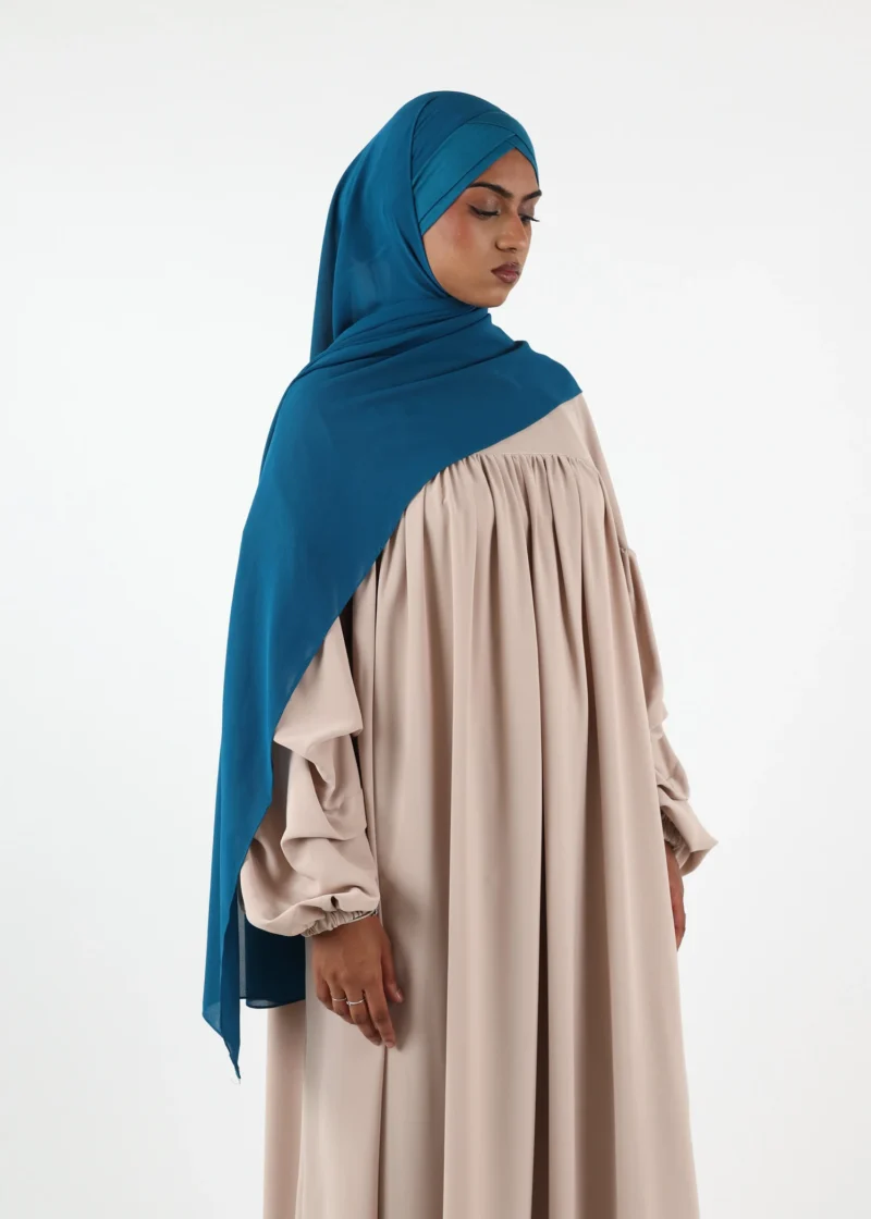 Chiffon with Jersey Cap Instant Hijab - Teal