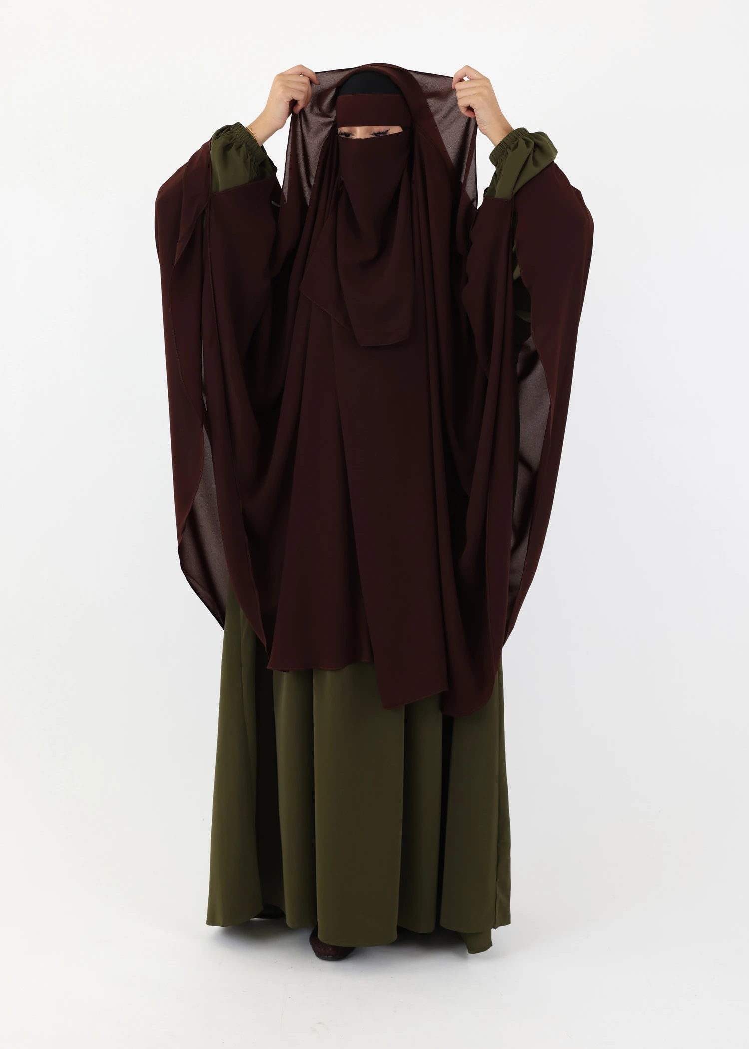 Ghashwa Niqab Set - Coffee