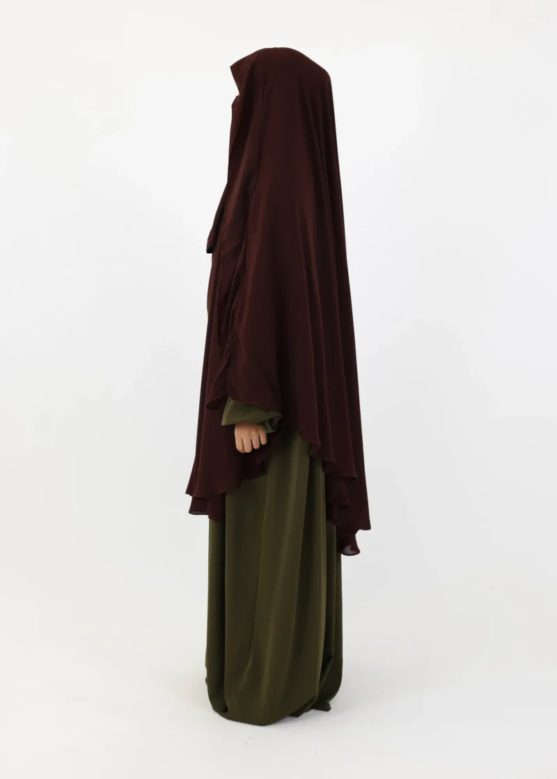 Ghashwa Niqab Set - Coffee - Image 4