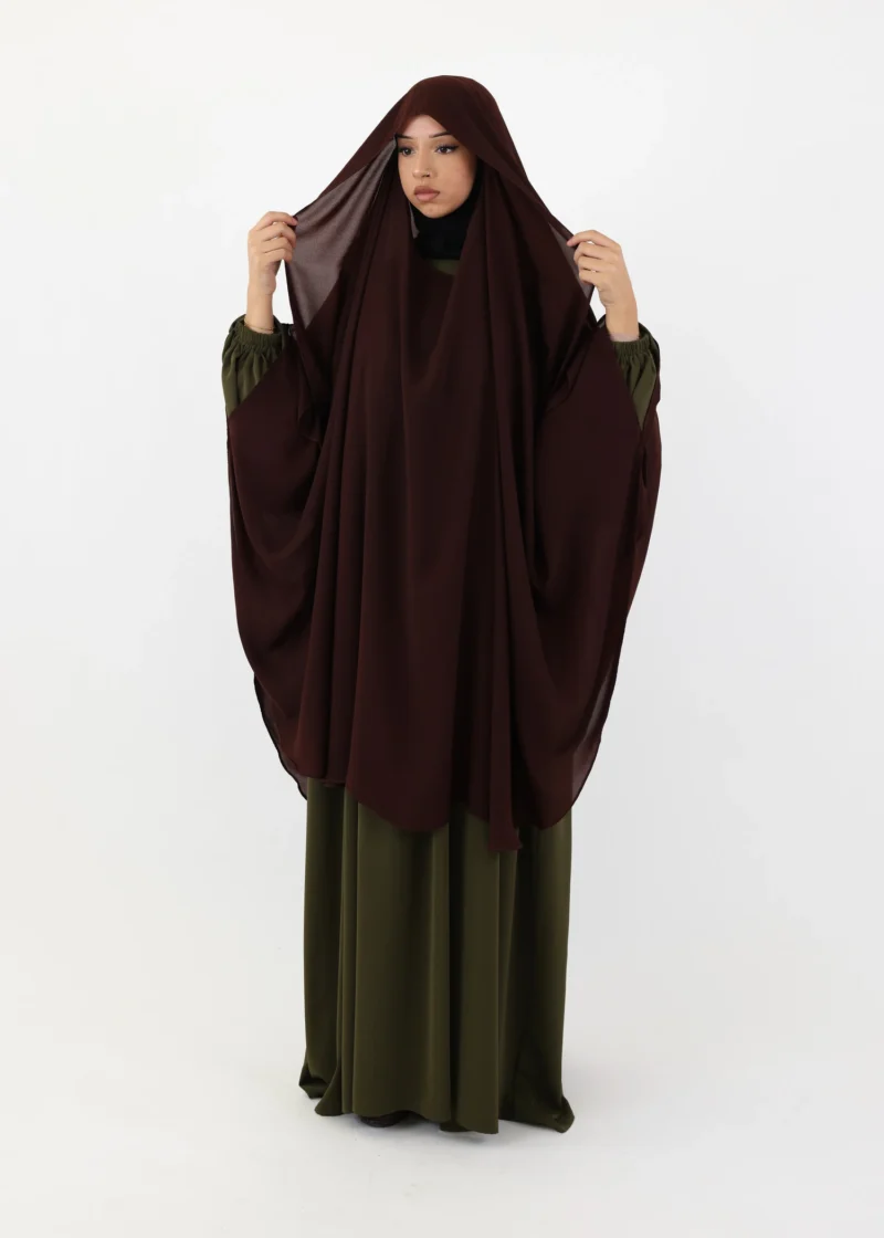 Ghashwa Niqab Set - Coffee - Image 6