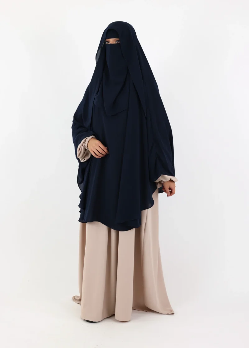 Ghashwa Niqab Set - Navy - Image 5