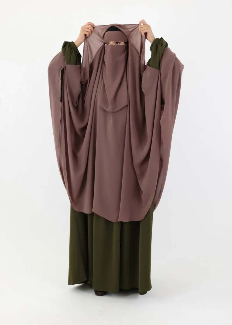 Ghashwa Niqab Set - Taupe - Image 5