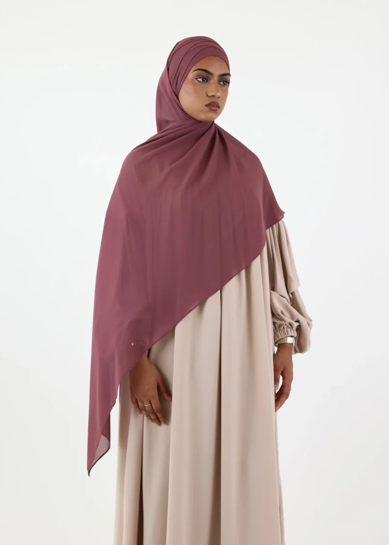 Alternative view of Criss Cross Chiffon Instant Hijab Dusty Mauve