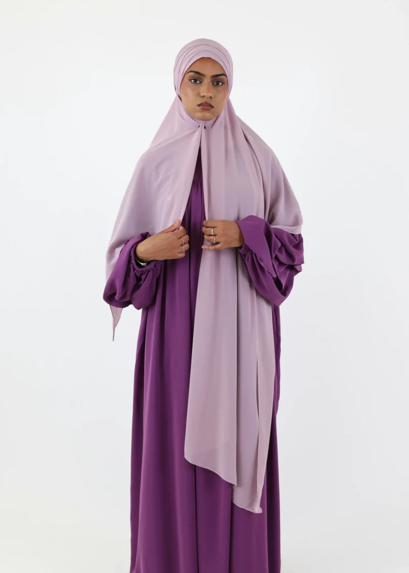 Alternative view of Criss Cross Chiffon Instant Hijab Lavender