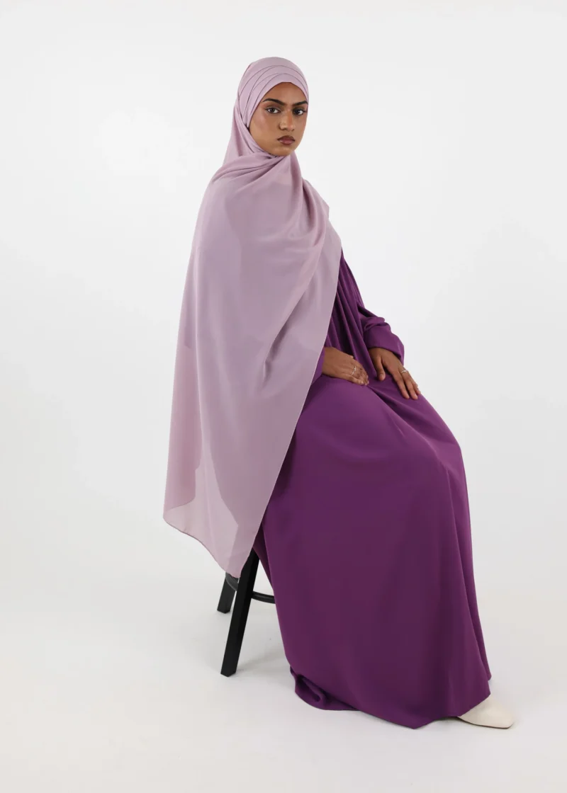 Criss Cross Chiffon Instant Hijab Lavender