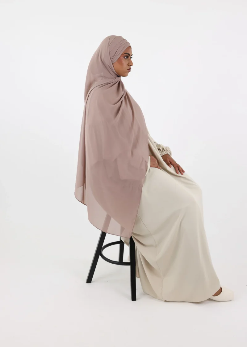 Alternative view of Criss Cross Chiffon Instant Hijab Light Taupe