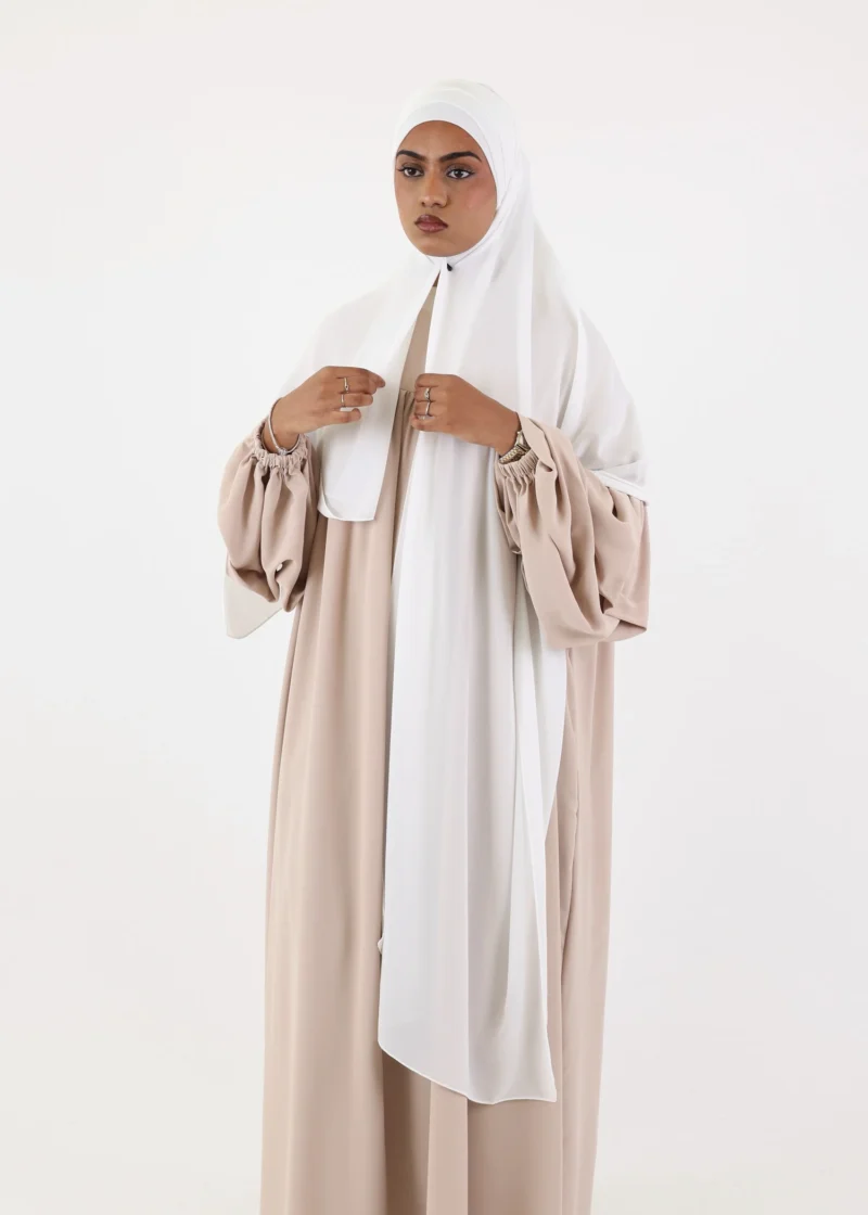 Alternative view of Criss Cross Chiffon Instant Hijab White