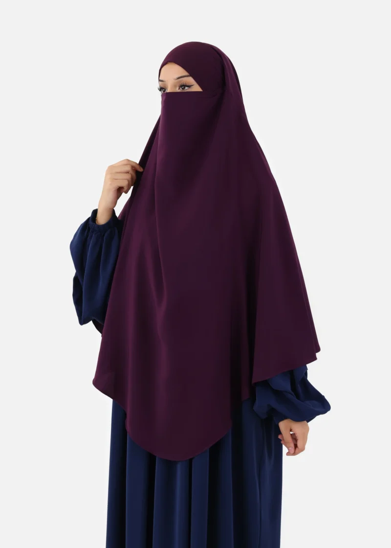 Khimar Niqab Dark Purple