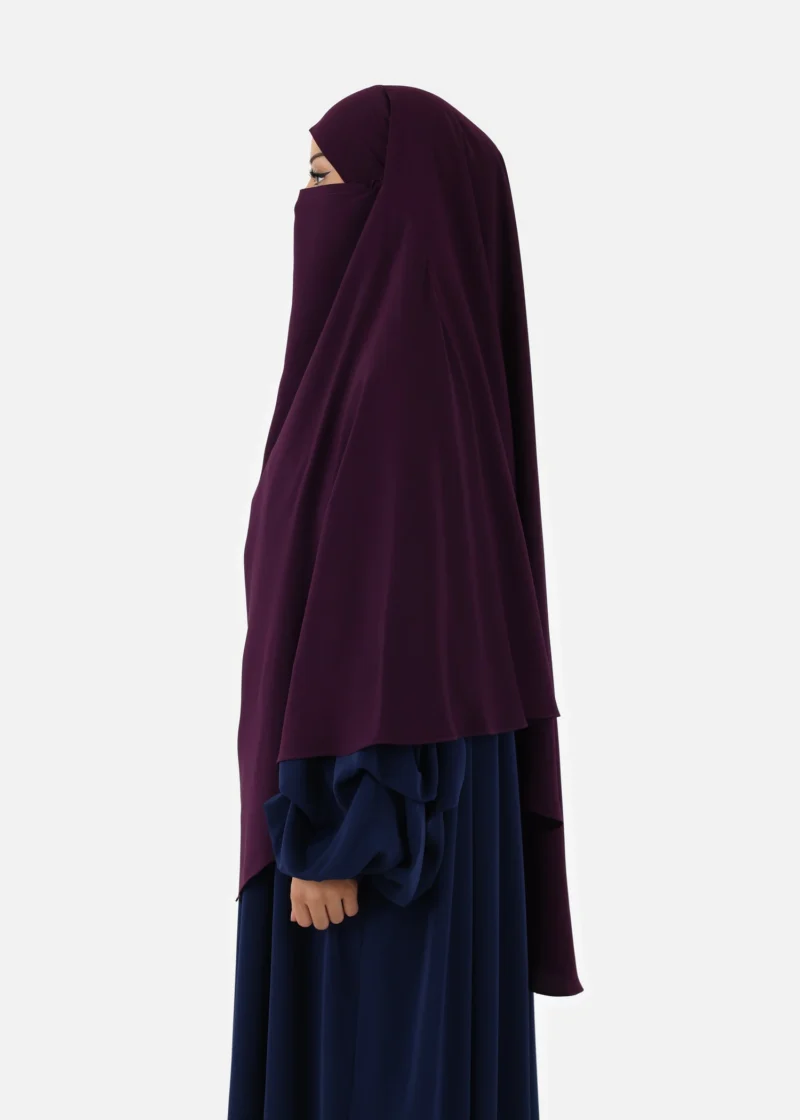 Khimar Niqab Dark Purple - Image 4