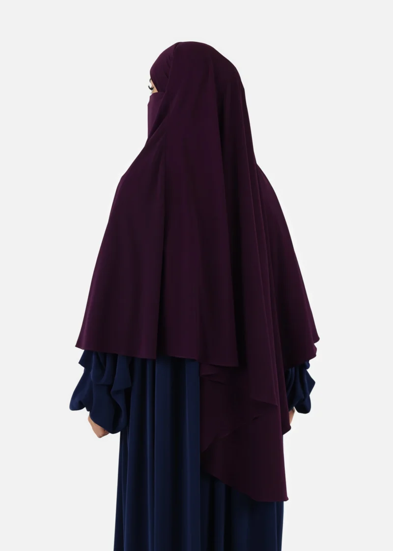 Khimar Niqab Dark Purple - Image 3