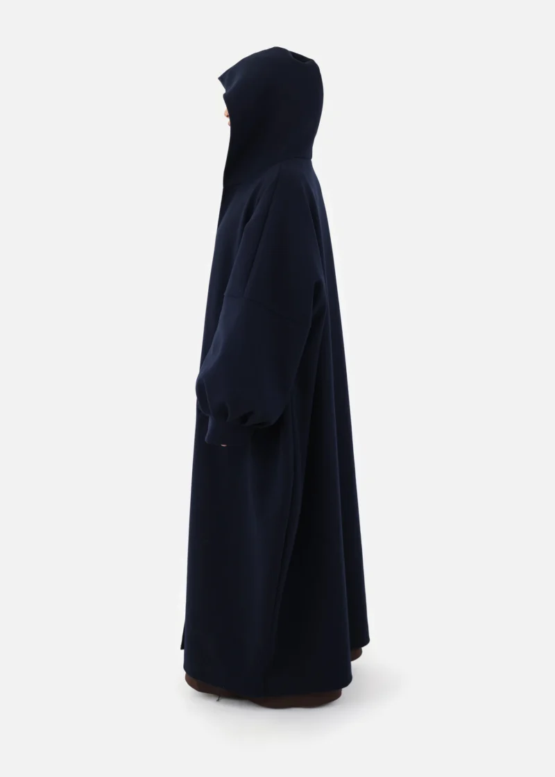 Alternative view of Oversized Hooded Kimono Coat - Navy
