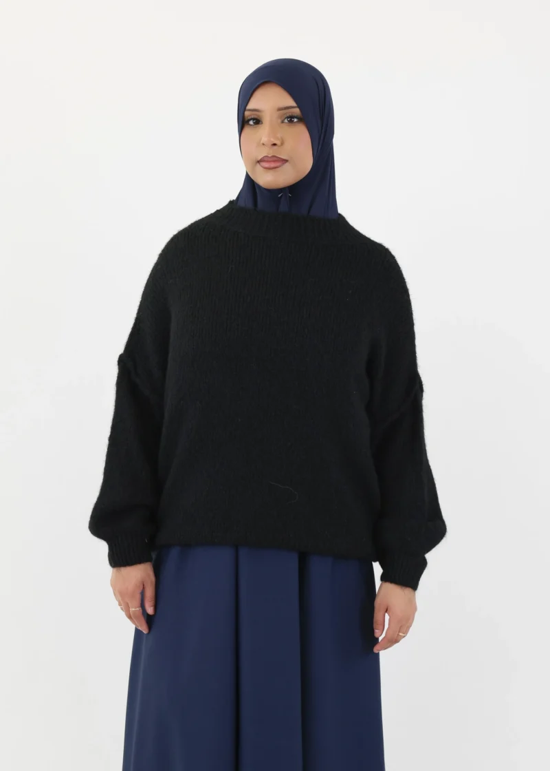 Knitted Jumper - Black - Image 4