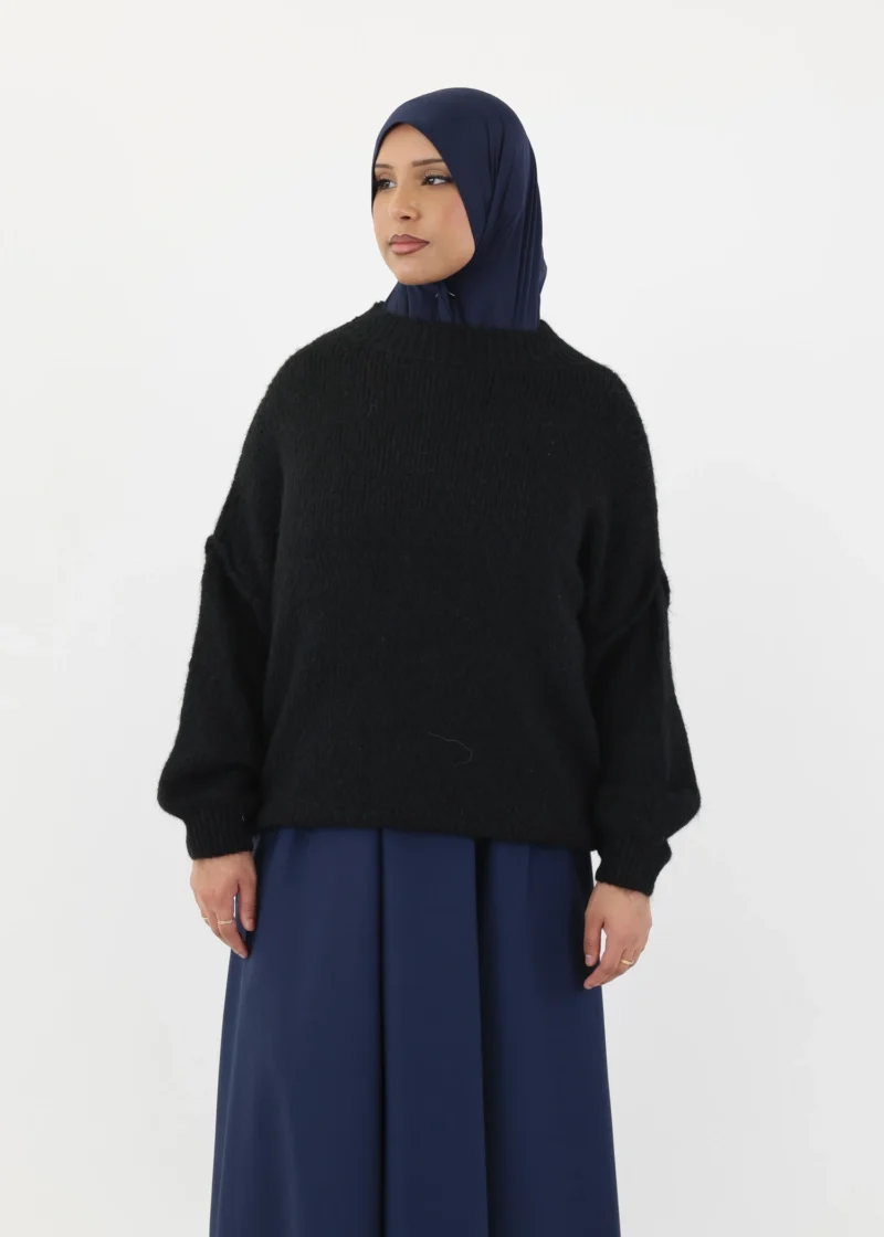 Knitted Jumper - Black - Image 3