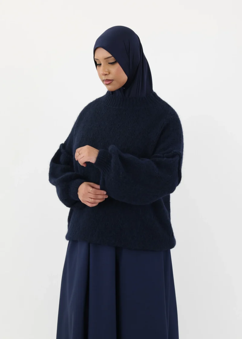 Knitted Jumper - Navy - Image 5