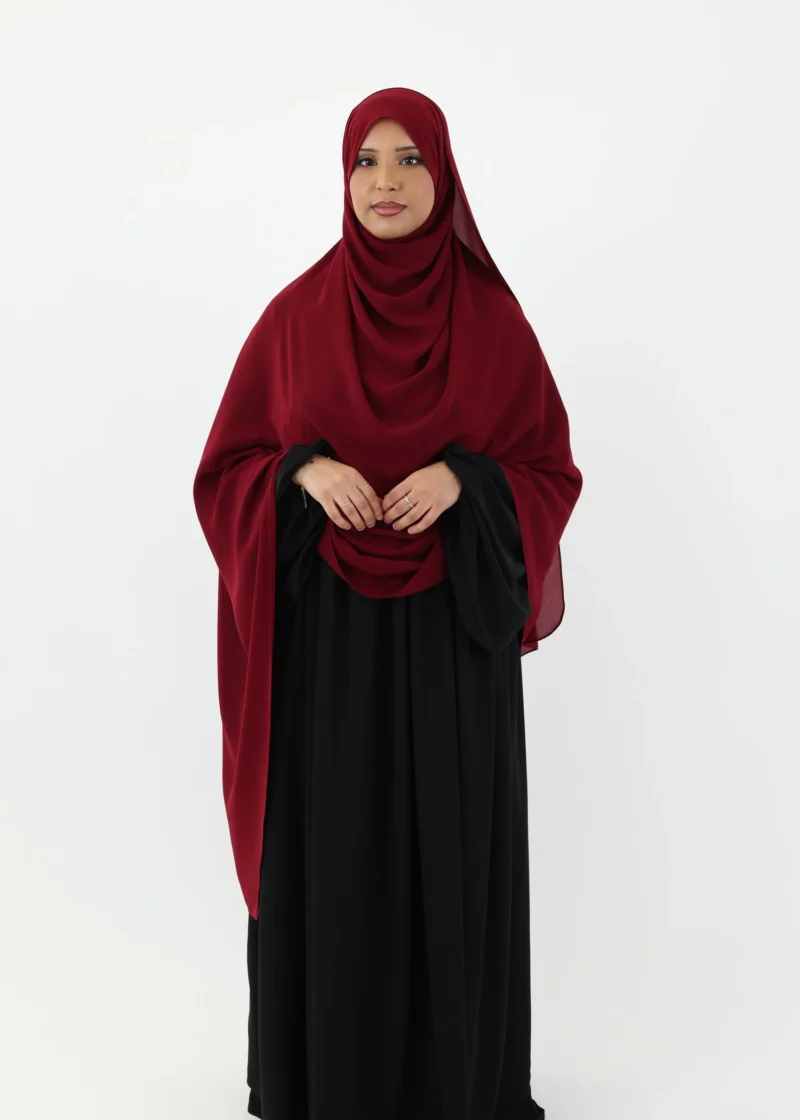 Alternative view of Mega Hijab 2XL- Smooth Premium Chiffon - Burgundy