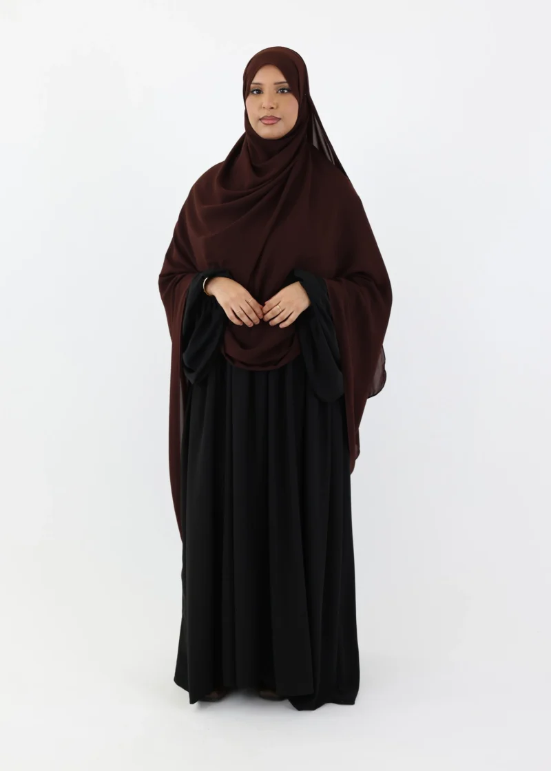Mega Hijab 2XL- Smooth Premium Chiffon - Coffee - Image 6