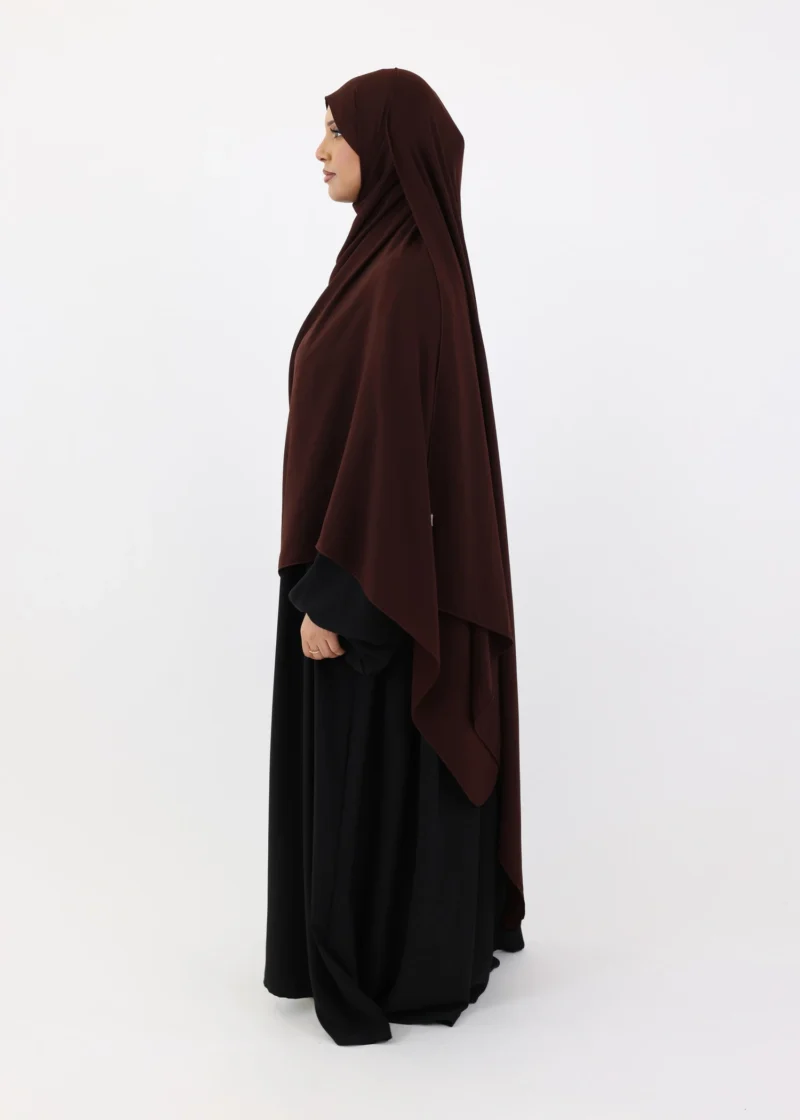 Mega Hijab 2XL- Smooth Premium Chiffon - Coffee - Image 4
