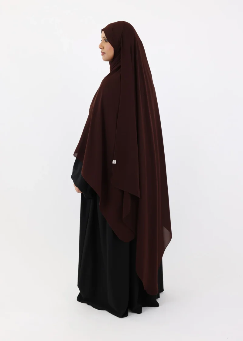Mega Hijab 2XL- Smooth Premium Chiffon - Coffee - Image 3