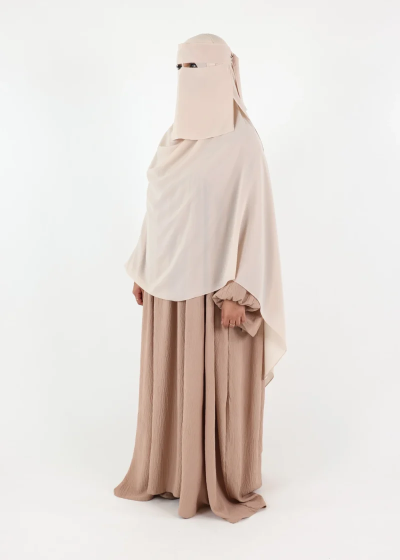 Mega Hijab 2XL- Smooth Premium Chiffon - Cream Beige - Image 5